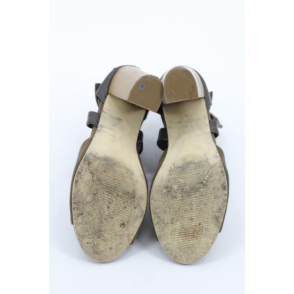 Shoe Dazzle Joyia buckle strap open toe block heel sandals 8.5 grunge whimsigoth - Picture 3 of 6